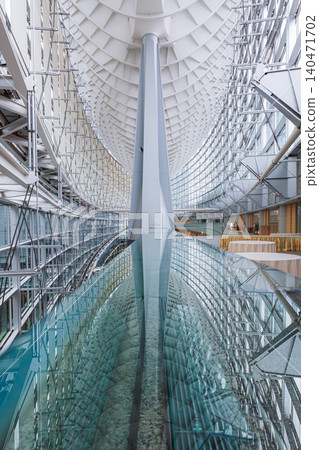 The futuristic space inside the glass building of Tokyo International Forum The futuristic space inside the glass building of Tokyo International Forum 140471702