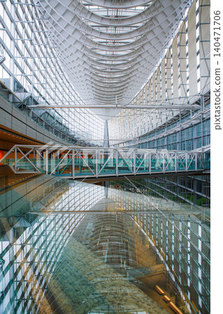 The futuristic space inside the glass building of Tokyo International Forum The futuristic space inside the glass building of Tokyo International Forum 140471706