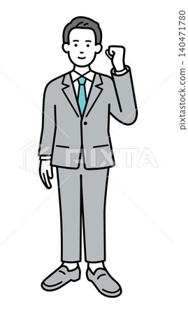 A male office worker in a suit A male office worker in a suit 140471780