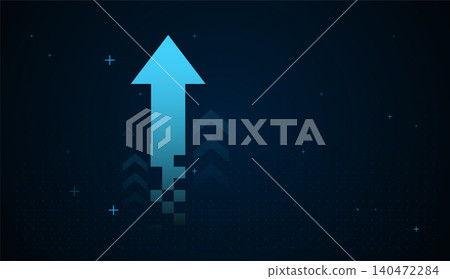 Set of arrows moving up on dark blue background. the bright arrows upward growth trend. blue arrow uptrend design showcases multiple arrows rising, symbolizing growth Set of arrows moving up on dark blue background. the bright arrows upward growth trend. blue arrow uptrend design showcases multiple arrows rising, symbolizing growth 140472284
