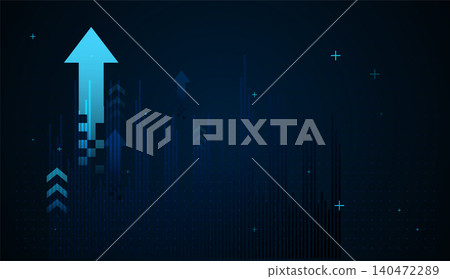 Set of arrows moving up on dark blue background. the bright arrows upward growth trend. blue arrow uptrend design showcases multiple arrows rising, symbolizing growth Set of arrows moving up on dark blue background. the bright arrows upward growth trend. blue arrow uptrend design showcases multiple arrows rising, symbolizing growth 140472289