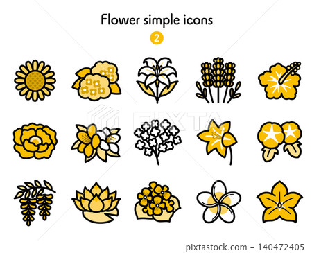 Simple Icon Collection Flower 2 Simple Icon Collection Flower 2 140472405