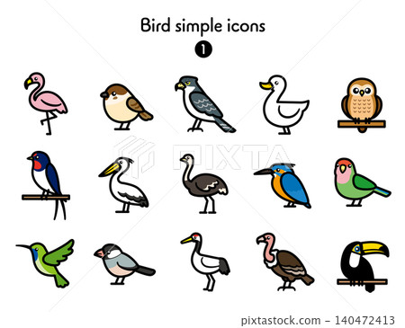 Simple Icon Collection: Bird 1 140472413
