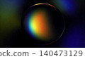 Grainy abstract circle rainbow shape design concept 140473129