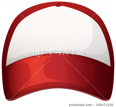 Red and White Trucker Cap Vector Illustration Red and White Trucker Cap Vector Illustration 140473240