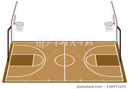 Isometric Vector Illustration of Indoor Basketball Court Isometric Vector Illustration of Indoor Basketball Court 140473243