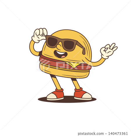 Cool Hamburger In Sunglasses Shows Ok Sign Cartoon Character Vector Illustration Cool Hamburger In Sunglasses Shows Ok Sign Cartoon Character Vector Illustration 140473361
