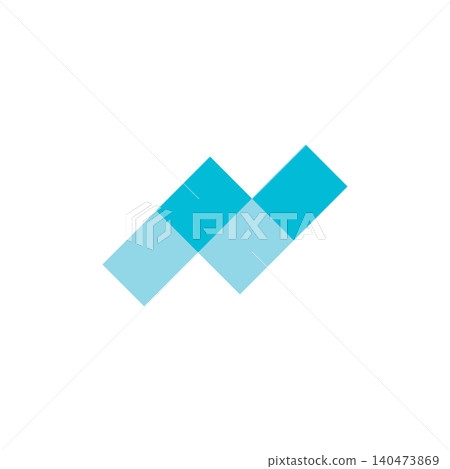 Geometric pixelated abstract shape Geometric pixelated abstract shape 140473869