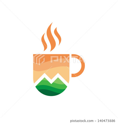 coffee mug with mountain silhouette coffee mug with mountain silhouette 140473886