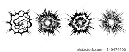 Starburst explosion shapes 140474600