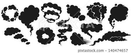 Cartoon explosion silhouette collection Cartoon explosion silhouette collection 140474657