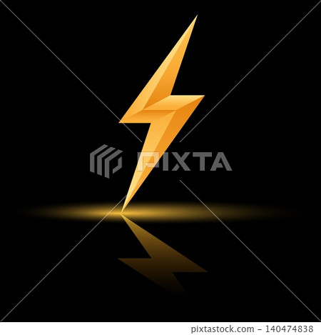Electric lightning on black 140474838