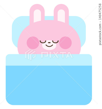 一隻可愛的兔子睡得很香。 一隻可愛的兔子睡得很香。 140475258