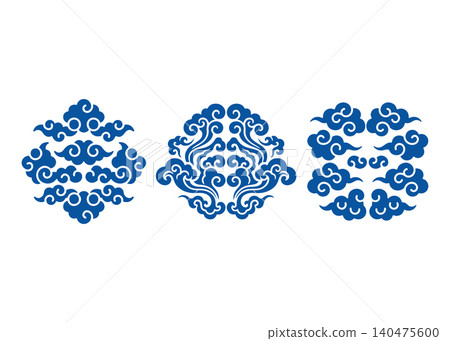 Chinese new year traditional blue cloud pattern Chinese new year traditional blue cloud pattern 140475600