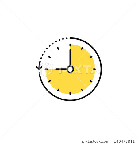 節省時間的向量圖示插圖 140475811