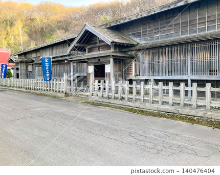 Former Shimo-Yoichi Customs House, diagonal front view, Yoichi-cho, Yoichi-gun, Hokkaido, at dusk. Former Shimo-Yoichi Customs House, diagonal front view, Yoichi-cho, Yoichi-gun, Hokkaido, at dusk. 140476404