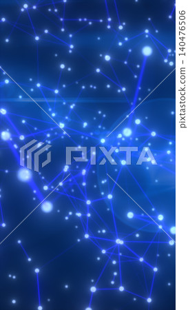 Blue glowing nodes and connecting lines forming an abstract network structure, ideal for data, communication, and technology concepts Blue glowing nodes and connecting lines forming an abstract network structure, ideal for data, communication, and technology concepts 140476506
