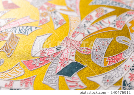 Yuzen Chiyogami (decorative paper): Emphasis on paper texture. Yuzen Chiyogami (decorative paper): Emphasis on paper texture. 140476911