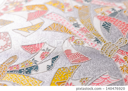 Yuzen Chiyogami (decorative paper): Emphasis on paper texture. Yuzen Chiyogami (decorative paper): Emphasis on paper texture. 140476920