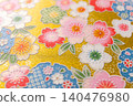 Yuzen Chiyogami (decorative paper): Emphasis on paper texture. 140476980