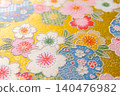 Yuzen Chiyogami (decorative paper): Emphasis on paper texture. 140476982