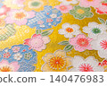 Yuzen Chiyogami (decorative paper): Emphasis on paper texture. 140476983