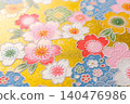 Yuzen Chiyogami (decorative paper): Emphasis on paper texture. 140476986