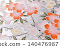 Yuzen Chiyogami (decorative paper): Emphasis on paper texture. 140476987