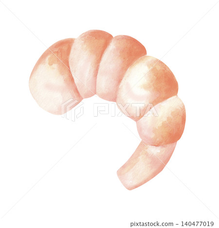 Peeled cooked shrimp. Hand-painted watercolor illustration isolated on white for seafood menus, recipe books, food packaging, restaurant branding, Asian cuisine, culinary blogs, nutrition content Peeled cooked shrimp. Hand-painted watercolor illustration isolated on white for seafood menus, recipe books, food packaging, restaurant branding, Asian cuisine, culinary blogs, nutrition content 140477019