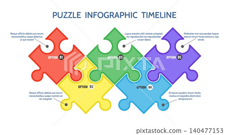 Puzzle timeline infographic Puzzle timeline infographic 140477153