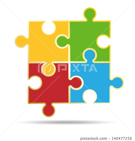 Colorful puzzle icon Colorful puzzle icon 140477258