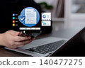 Secure Document Management and Compliance Analytics Concept 140477275