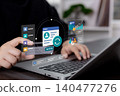 Customer Account Management and Active Profile Dashboard Concept 140477276