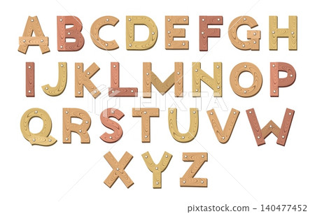Wooden board uppercase letters Wooden board uppercase letters 140477452