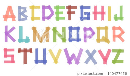 Sticky strips letters 140477456