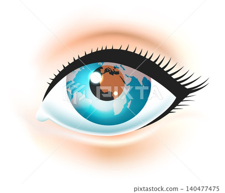 Female eye with globe inside 140477475