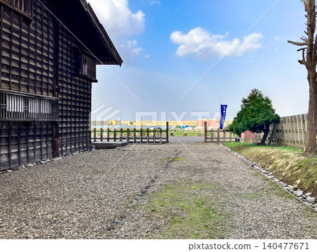 Former Shimo-Yoichi Customs House; View of the sea from the customs house; Yoichi-cho, Yoichi-gun, Hokkaido; Cloudy Former Shimo-Yoichi Customs House; View of the sea from the customs house; Yoichi-cho, Yoichi-gun, Hokkaido; Cloudy 140477671