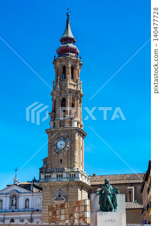 La Seo Tower and Goya Monument 140477728
