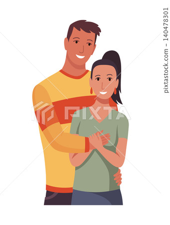 People hugging together with isolated compositions of doodle people embracing each other on blank background vector illustration People hugging together with isolated compositions of doodle people embracing each other on blank background vector illustration 140478301