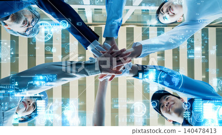 形成圈子的各種職業群和數位技術 形成圈子的各種職業群和數位技術 140478413