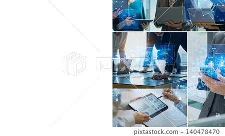 Various business scenarios and digital data Various business scenarios and digital data 140478470