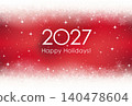 New Year and Happy Holidays Card Templates for 2027 140478604