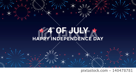 happy Independence Day 4th of july USA anniversary firework vector illustration happy Independence Day 4th of july USA anniversary firework vector illustration 140478781
