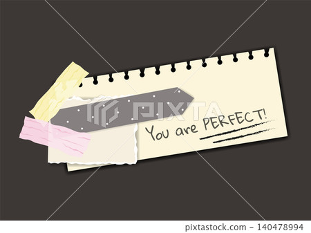 Paper notes stickers. Place for memo messages on paper sheets. Blank sticky place for to do list and office notice or information board 140478994