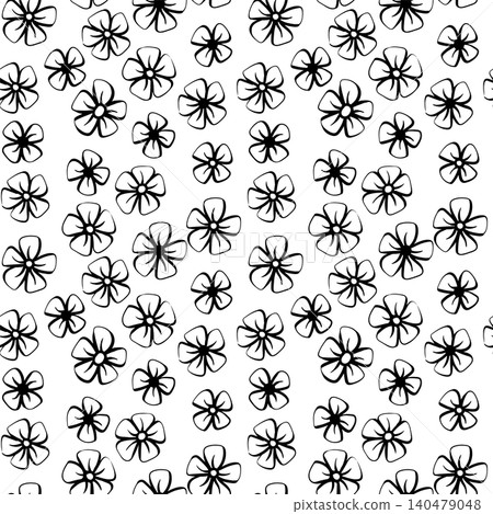 Vector floral hand drawn seamless pattern. Repeating background, digital paper for fabric, textile, scrapbook, wallpaper design Vector floral hand drawn seamless pattern. Repeating background, digital paper for fabric, textile, scrapbook, wallpaper design 140479048