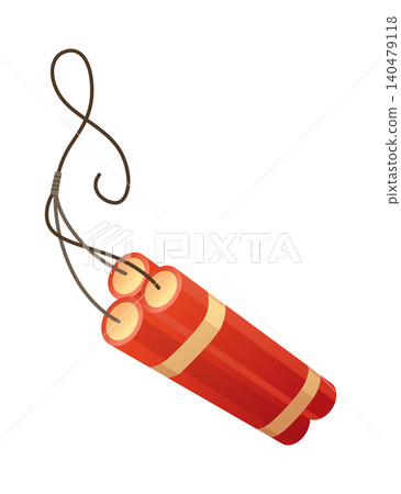 Dynamite bomb. Dynamite stick. Retro pop art style. Cartoon comic vector illustration 140479118