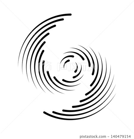 Halftone dotted speed lines circle. Geometric art in circle form. Round swirl movement symbol. Halftone circular dotted frame. Vector design element Halftone dotted speed lines circle. Geometric art in circle form. Round swirl movement symbol. Halftone circular dotted frame. Vector design element 140479154