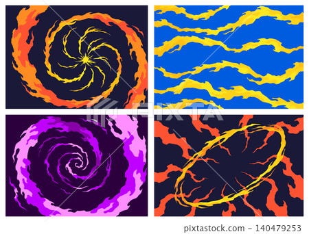 Comic book flame background. Cartoon explosion element. Boom cloud and flame, smoke and explode. Boom effect, vector element for game design Comic book flame background. Cartoon explosion element. Boom cloud and flame, smoke and explode. Boom effect, vector element for game design 140479253