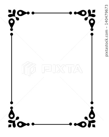 Decorative frame. Vintage calligraphic antique border. Ornate calligraph rectangle frame, wedding elegant ornamental border and filigree floral ornament for framed certificate template Decorative frame. Vintage calligraphic antique border. Ornate calligraph rectangle frame, wedding elegant ornamental border and filigree floral ornament for framed certificate template 140479673