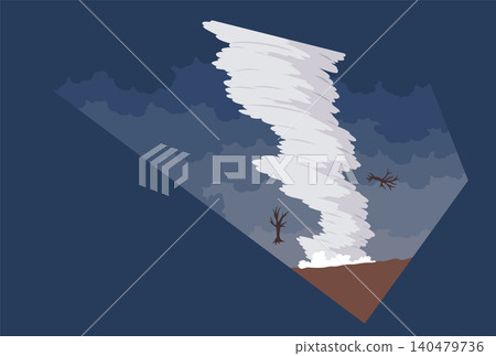 Strong tornado destroy dam collapse and heavy rain drops to broken hydroelectric power plant, Storm Waterspout Twister Between , Disaster Concept Flat Vector Illustration Strong tornado destroy dam collapse and heavy rain drops to broken hydroelectric power plant, Storm Waterspout Twister Between , Disaster Concept Flat Vector Illustration 140479736